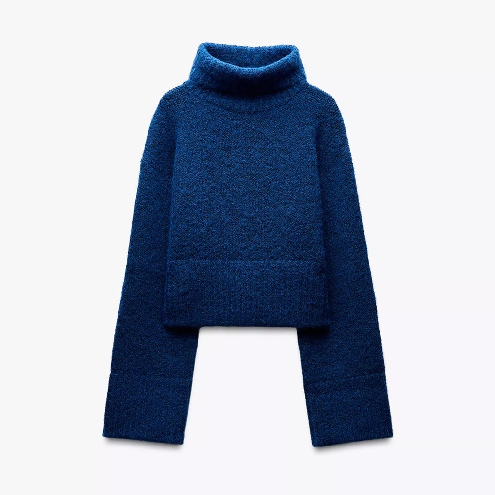 Cozy Blue Turtleneck Sweater